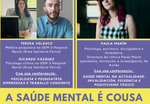 O Centro Comunitario Manuela Pérez Sequeiros acollerá este sábado a conferencia “Saúde mental na actualidade”
